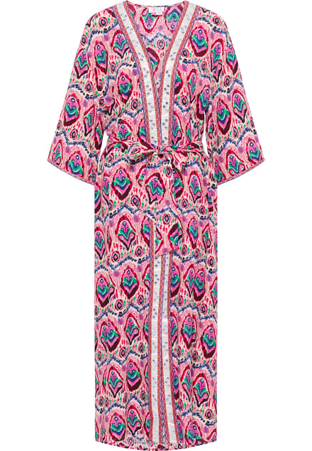 IZIA Kimono Dames Roze Veelkleurig
