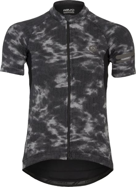 AGU Reflective Fietsshirt Essential Dames - Zwart - XS - Reflecterende print