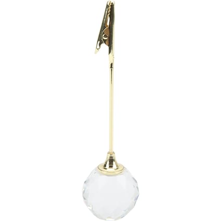 Tafelnummerhouder Sterke Clip Brede Toepassing Stabiele Metalen Basis Foto Notitiehouder voor Bruiloft beige