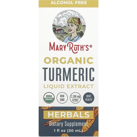 MaryRuth's, Extrait Liquide de Curcuma Biologique, Sans Alcool, 1 190 mg, 1 fl oz (30 ml)