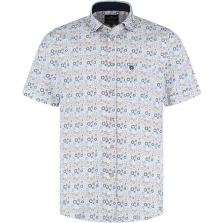Fellows United Fellows United Overhemd Korte Mouw Galaxy Mid Blue  2XL