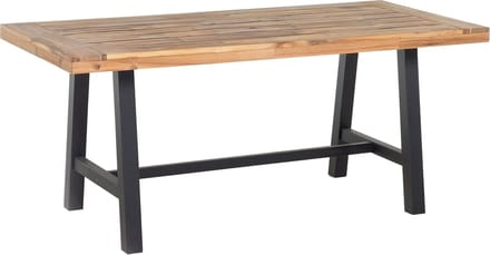 SCANIA - Tuintafel - Lichthout/Zwart - 80 x 170 cm - Acaciahout