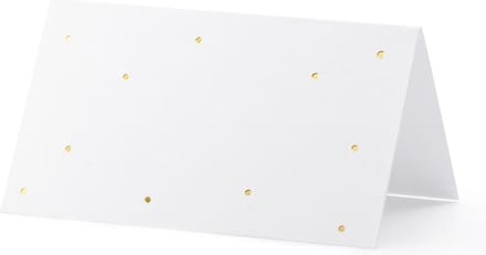 Partydeco - Plaatskaartje Dots Gold (10 stuks)