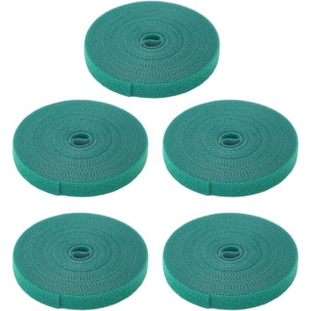 5 Rouleaux Attache Plante Réutilisable Découpable Auto-Adhésif Crochet et Boucle Enveloppe Nylon Sangle de Jardin Attache Arbre blue