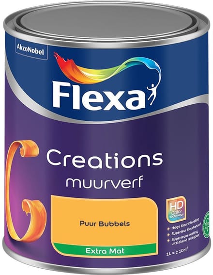 Flexa - Creations Muurverf Extra Mat - Puur Bubbels - Mengverf - 1 L
