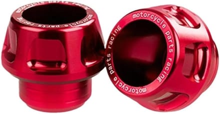 Motor Valblokken - Frame Beschermers - Motor Beschermen - Aluminiumlegering CNC - 4 x 5 cm - Rood