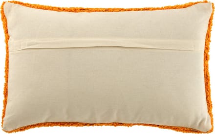 J-Line kussen Hola Getuft - katoen - oranje/wit