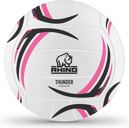 Rhino Netbal Thunder Nylon Wit/roze/zwart Maat 4