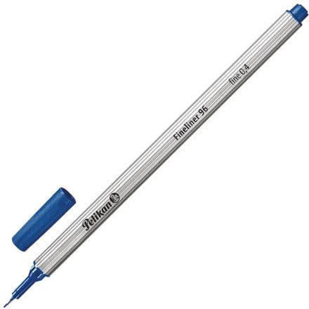 Pelikan Fineliner 96 - Blauwe Pen, 0.4mm Lijn