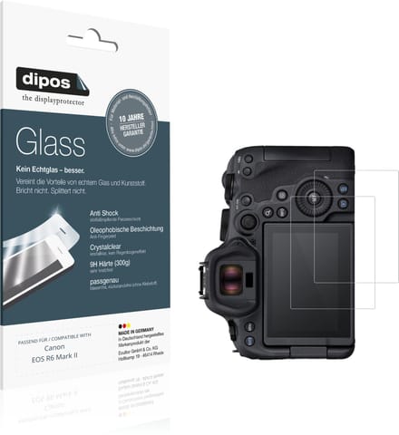dipos – 2x Pantserfolie geschikt voor Canon EOS R6 Mark II | 9H Screenprotector
