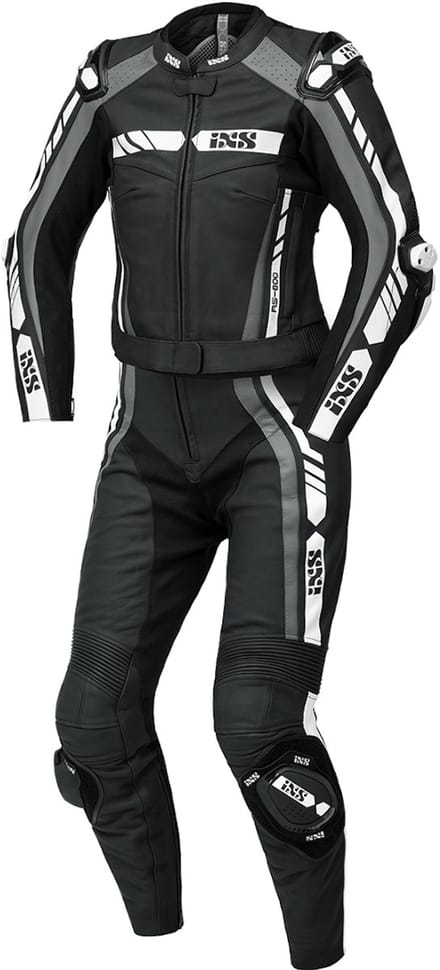 IXS RS-800 1.0 Dames Zwart Grijs Wit 2-Delig Motorpak - Racepak