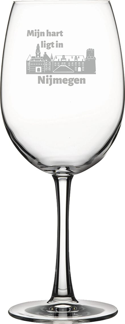 Gegraveerde Rode wijnglas 46cl Nijmegen