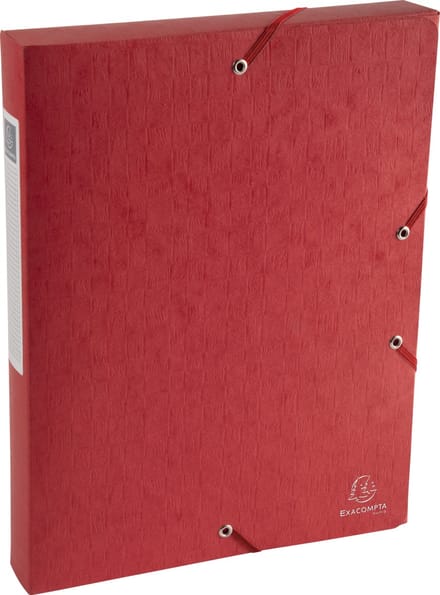 Exacompta 10x Klasseerdoos Scotten Rug 40mm - A4 - Rood - 50815E