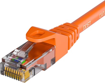 Qost - CAT6 internetkabel - CCA / UTP - 10 Gbps / 250 MHz - RJ45 Connectoren - Patchkabel / Netwerkkabel - 1 meter - Oranje
