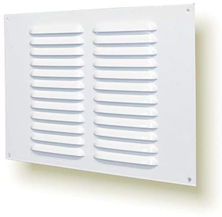 Ventilatierooster Metalen voor Ventilatie - 25 x 20 cm - Wit