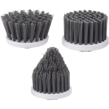 3 STUKS Elektrische Spin Schrobkop Draadloze Reinigingsschrobber Borstelkop voor Vervanging Kleine Schijf, gray