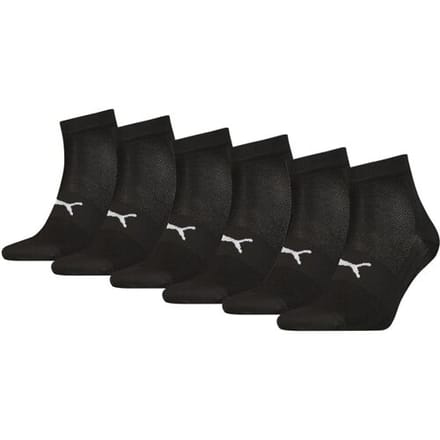 Puma Sport Quartersokken Light 6-pack Zwart-35/38