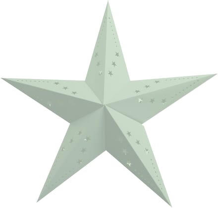 PARTYPRO - Muntgroene sterrenlampion 30 cm van papier