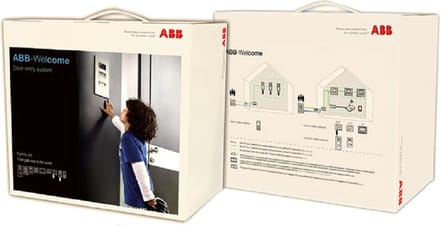 ABB Welcome M Video Kit 1/2 BUTTON +4.3"H, 1/2 button + 4.3" LCD scherm deurintercom-set