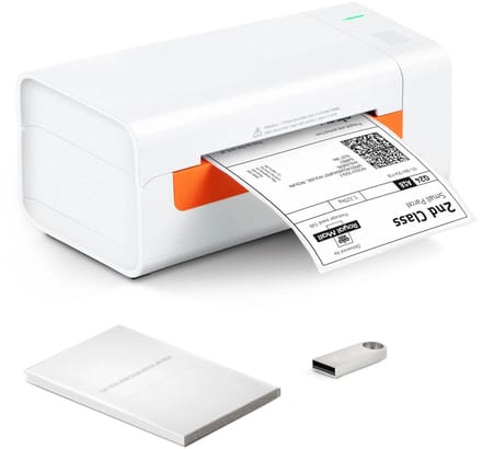NaevaMi Labelmaker - Labelprinters - Label Printer - Labelprinter Verzendlabel max 10×15 cm - 203 DPI – USB Type-C Aansluiting – 40–108 mm Barcode & Verzendlabel Printer – Compatibel met Windows & Mac OS – Zonder Inkt of Toner