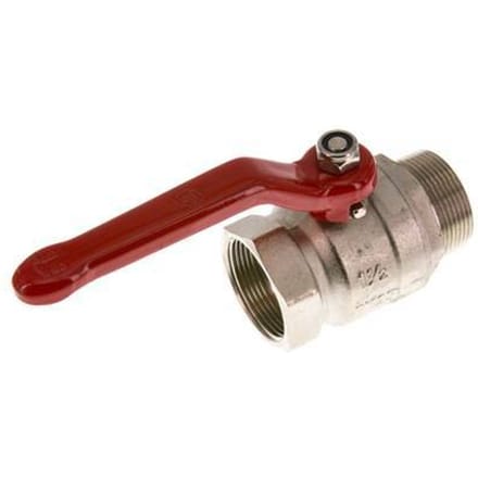 Buiten x Binnendraad R/Rp 1-1/2 inch Compacte PN 25 2-Weg Messing Kogelkraan - BL2BN-M-SD-25-MF-112