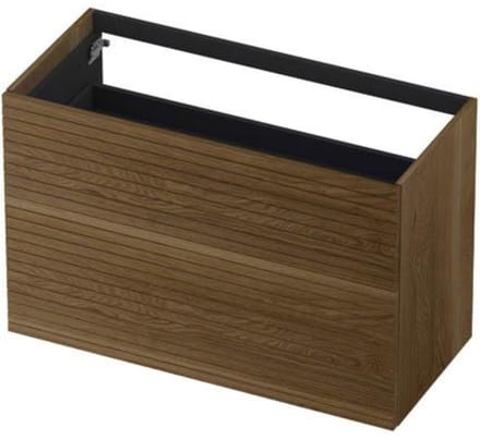 INK - Onderkast 2 Laden Push To Open Horizontaal Gefreesd Bestaande Uit: - 1000x450x650 Mm - Massief Eiken Ash Grey