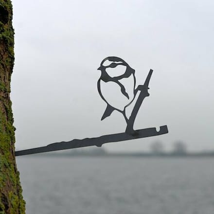 Birdwise tuindecoratie pimpelmees cortenstaal