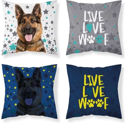 Herder Sierkussen Glow in the Dark 40x40cm incl vulling Hond kussen