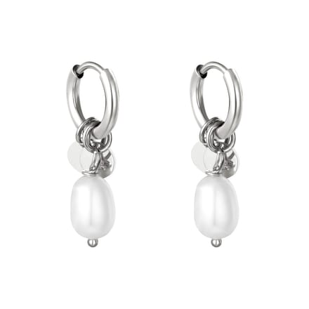 Oorbellen Parel drop | Zilver