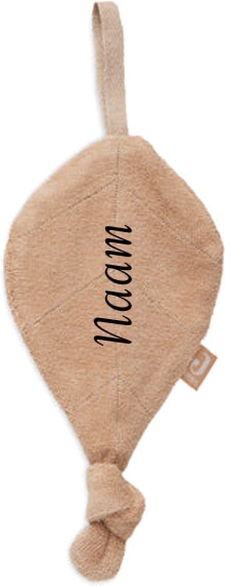 Jollein Speendoekje Blad Biscuit met naam geborduurd - kraamcadeau met naam