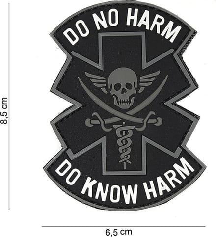 101 Inc Embleem 3D Pvc Do No Harm Zwart  16097