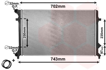 Van Wezel - RADIATOR VOOR AUDI A3 8P 2003-2008 1K0121251AR