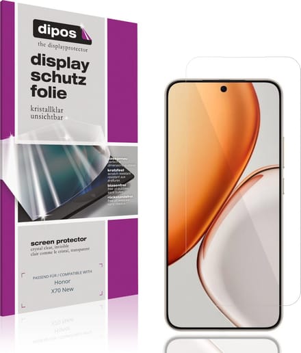 dipos – 4x Beschermfolie geschikt voor Honor X70 New | Krasbestendige & heldere Screenprotector Ultra-Thin