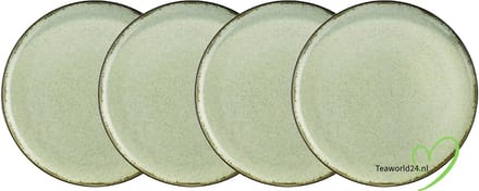 Kitchen Trend Dinerbord Ocean Zeegroen, 27 cm, set van 4