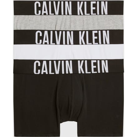 Calvin Klein Intense Power Cotton Trunks (3-pack) - heren boxers normale lengte - zwart - wit - grijs