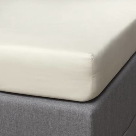 Hoeslaken - Katoen satijn - Ecru - Creme - 90x200cm - Dreamers Den
