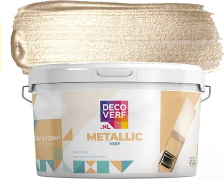 Decoverf metallic verf licht champagne, 2.5L
