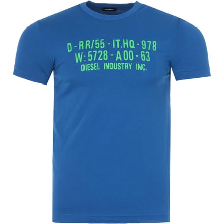Diesel T-Diego S2 Graphic Logo T-Shirt - Blauw