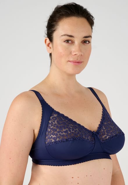 Damart - Beugelloze beha, zeer goede ondersteuning - Dames - Blauw - 110