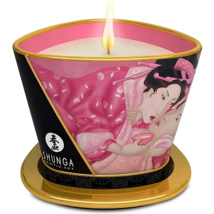 Shunga - Massagekaars Afrodisiac & Rozen