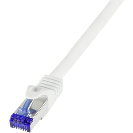 LogiLink C6A111S RJ45 Netwerkkabel, patchkabel CAT 6A S/FTP 20.00 m Wit 1 stuk(s)