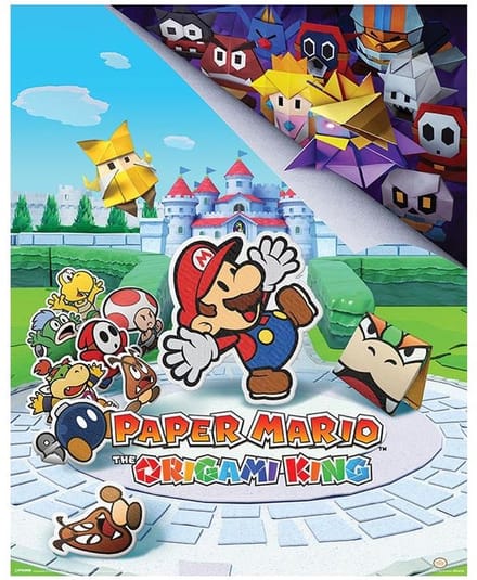 Pyramid Poster - Hole In The Wall Paper Mario The - 50 X 40 Cm - Multicolor