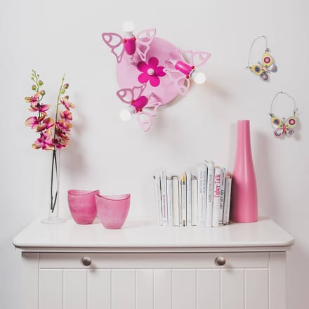 Elobra Plafondlamp Vlinder voor kinderkamer, 3-lamps