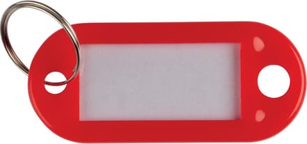 Q-CONNECT sleutelhanger, pak van 10 stuks, rood 50 stuks