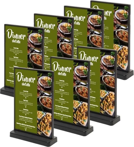 7 pack T Menukaarthouder A5 formaat staand Menuhouder acryl T standaard acryl kaarthouder | menustandaard A5 Folderstandaard Folderhouder
