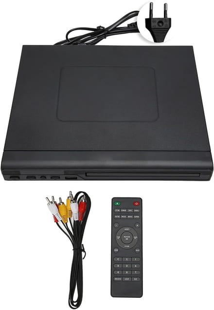 Mini DVD Speler - Compacte Mediaspeler - Thuisbioscoop Creëren - 720p Upscaling - 25 x 24 x 5 cm - Zwart