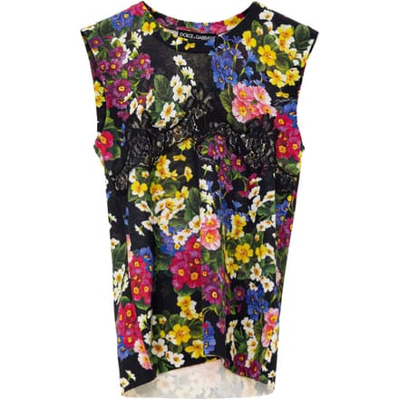 Top Knitwear Print Bloemen Dolce & Gabbana