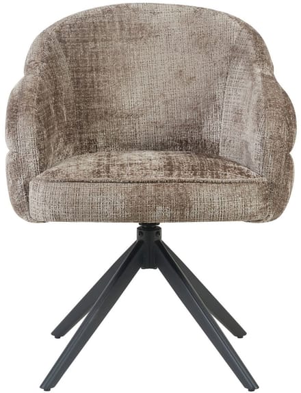 Starfurn Eetkamerstoel Bella - Taupe/Zwart - Draaibaar