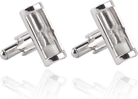 Amanto Manchetknopen Ashur - 316L Staal - Zandloper - 20x8mm