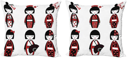 ABAKUHAUS Geisha kussenhoes – 2x 40x40 cm – Microvezel